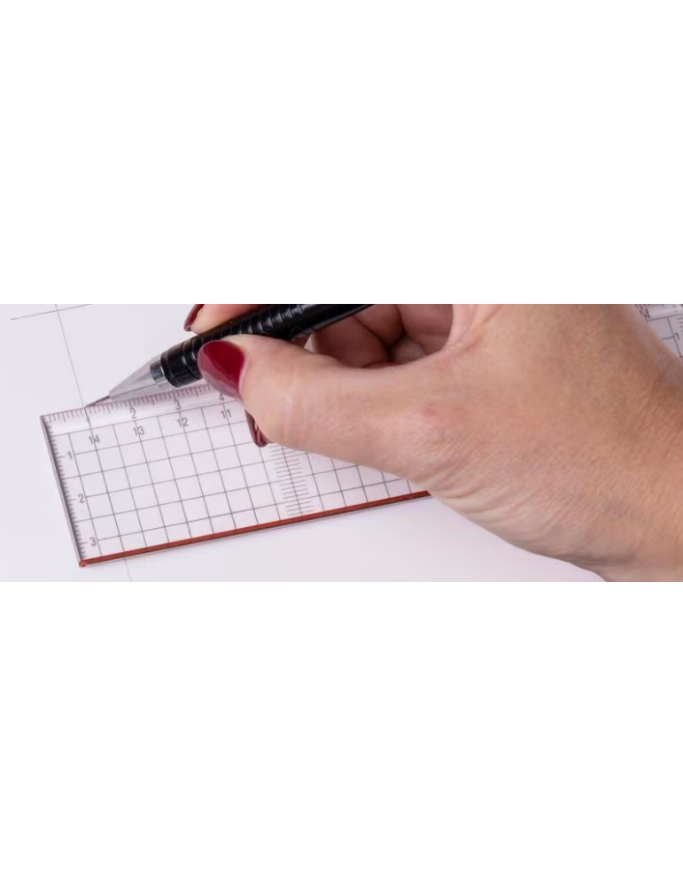 Règle à couper en Plexiglas, biseau de coupage, 30 cm
