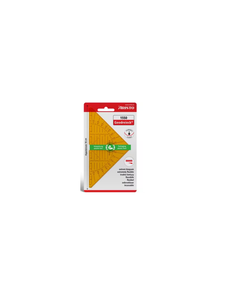Equerre géométrique 14cm orange Geo-Dreieck® (très flexible), "skin" e