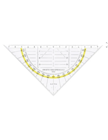 Equerre géométrique Geo-Dreieck® sans poignée, hypoténuse 14 cm