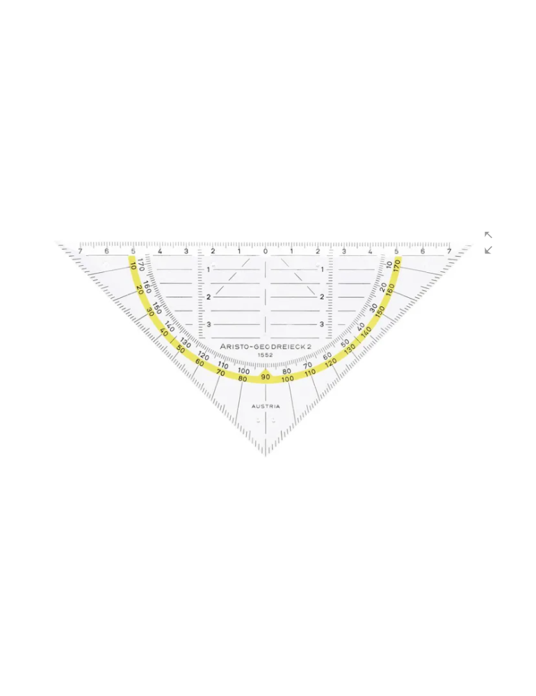 Equerre géométrique Geo-Dreieck® sans poignée, hypoténuse 14 cm
