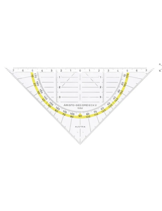 Geodriehoek Aristo 14 cm