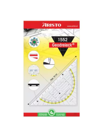 Geodriehoek Aristo 14 cm 2