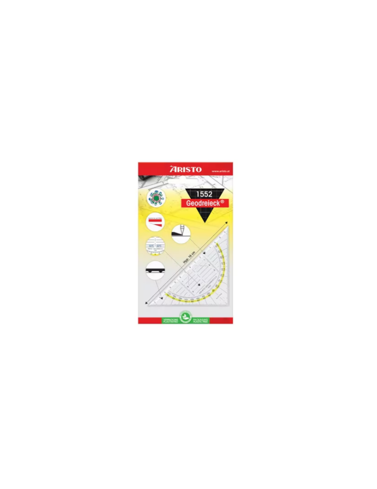Equerre géométrique Geo-Dreieck® sans poignée, hypoténuse 14 cm