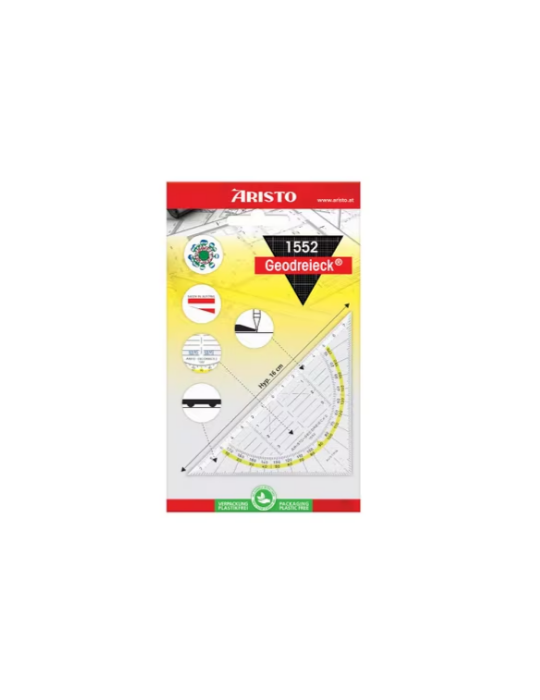 Equerre géométrique Geo-Dreieck® sans poignée, hypoténuse 14 cm