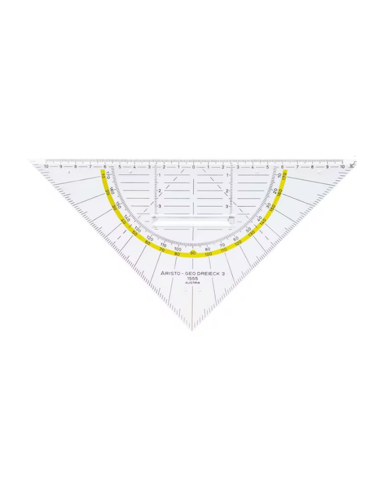 Geodriehoek Aristo 20 cm met greep