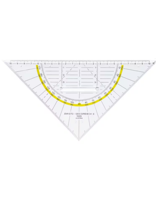 Geodriehoek Aristo 20 cm met greep