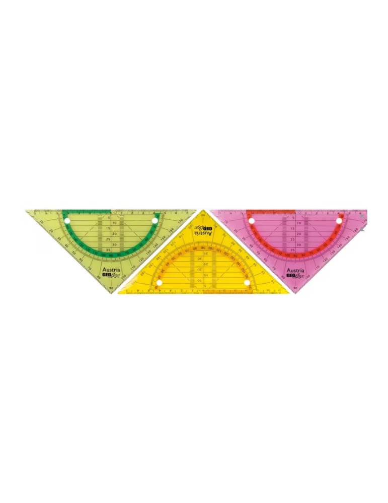 Geodriehoek Aristo GEOflex 14 cm flexibel neon kleuren