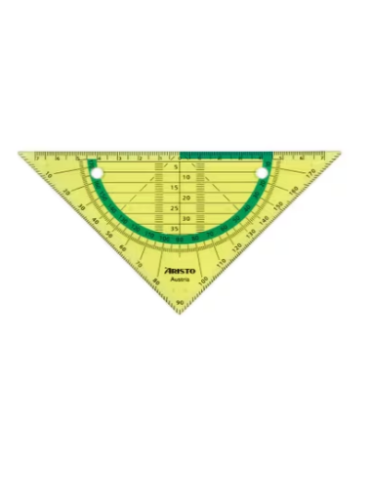 Geodriehoek Aristo GEOflex 14cm flexibel Neon groen