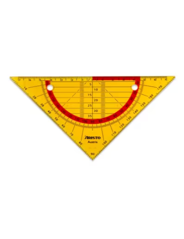 Geodriehoek Aristo GEOflex 14cm flexibel Neon oranje