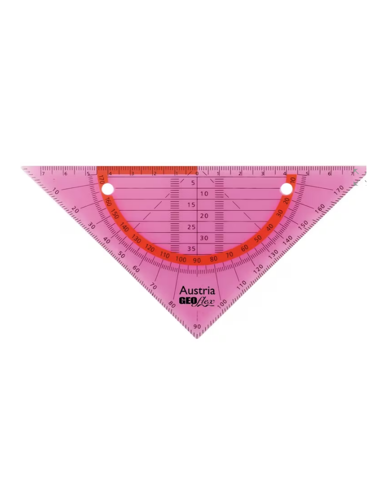 Geodriehoek Aristo GEOflex 14cm flexibel Neon roze