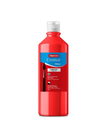 Gouache Aristo Cromar 500ml rouge brillant à base d'eau