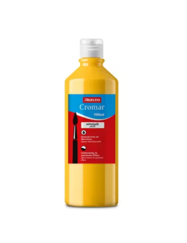 gouache Aristo Cromar 500ml jaune moyen, base d'eau