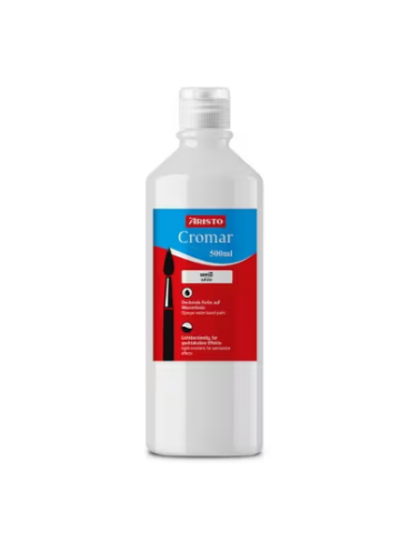 *Plakkaatverf Aristo Cromar, 500ml, wit dekkende vloeibare plakkaatver