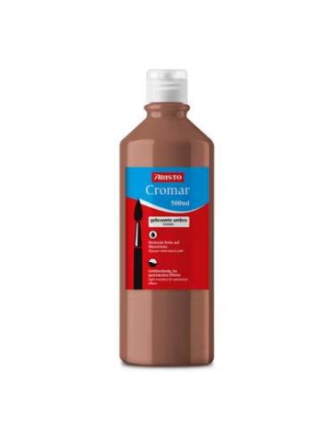 gouache Aristo Cromar 500ml ombre brûlée, base d'eau
