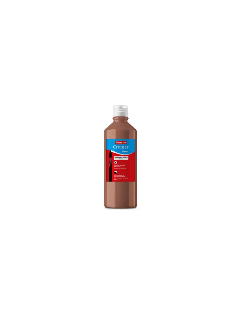 *Plakkaatverf Aristo Cromar, 500ml, gebrande omber, dekkende vloeibare