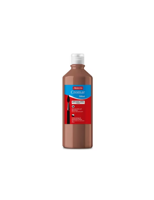 gouache Aristo Cromar 500ml ombre brûlée, base d'eau