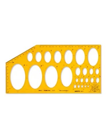 Gabarit pour ellipses isométrique