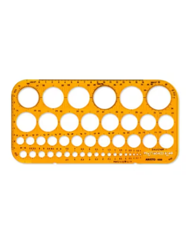 Cirkelsjabloon Aristo 1-36 mm 45 cirkels
