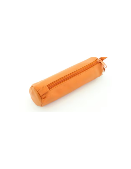 Pennenetui Alassio echt leer oranje