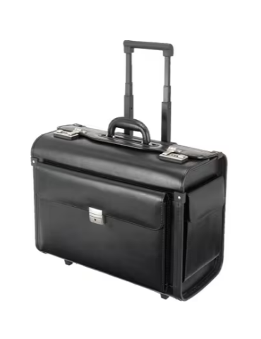 Pilot-case Alassio Silvana noir cuir