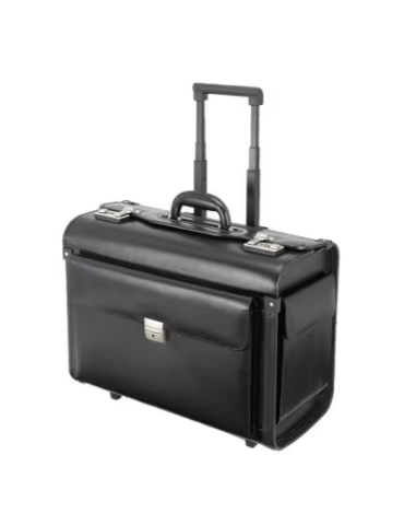 Pilot-case Alassio Silvana noir simili cuir