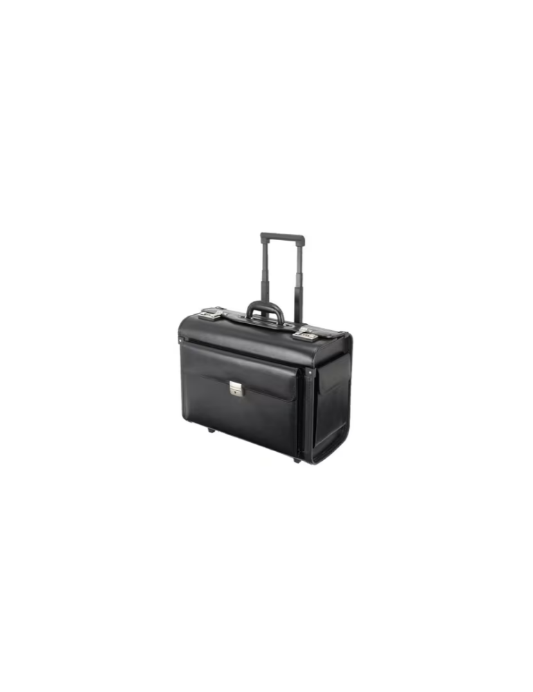 Pilot-case Alassio Silvana noir simili cuir