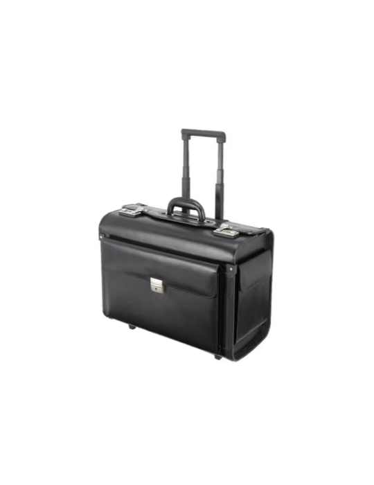Pilot-case Alassio Silvana noir simili cuir