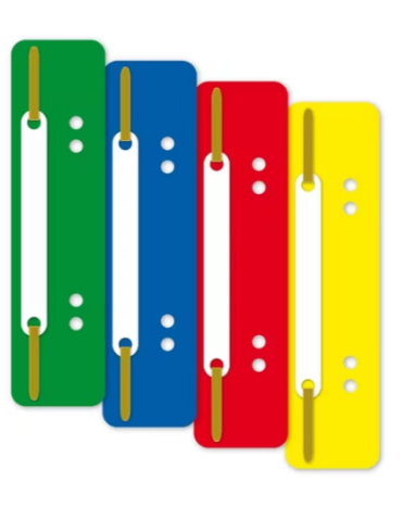 Plaquette serre feuilles Kangaro 2a PP boîte de 100 (4x25) assorti