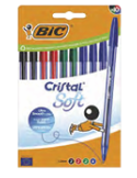 The BIC Cristal Soft Ball Pens x10