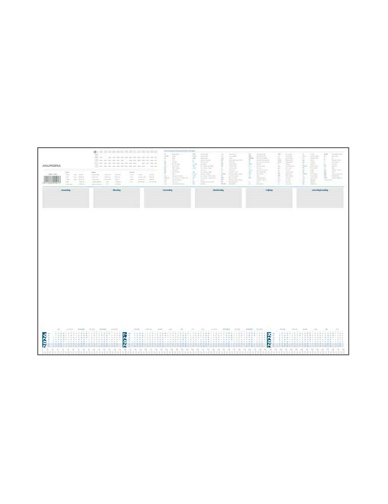 Sous-mains au format 600 x 400 mm, 50 feuilles, papier blanc 80 g et c