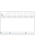 Sous-mains au format 600 x 400 mm, 50 feuilles, papier blanc 80 g et c