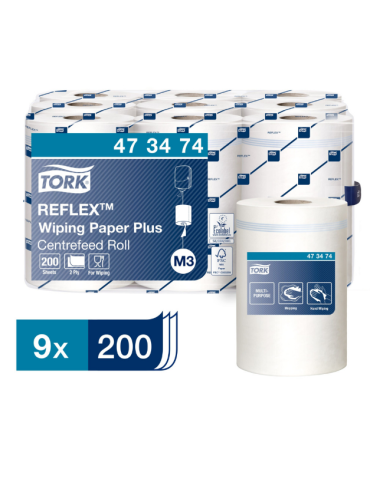 Tork Reflex Poetpapier Plus M3 2pl 19,4cmx67m 200 cps, pq 9 rol(473474
