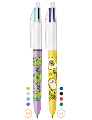 BIC 4 Colours Ball Pens x3 BLISTER 2