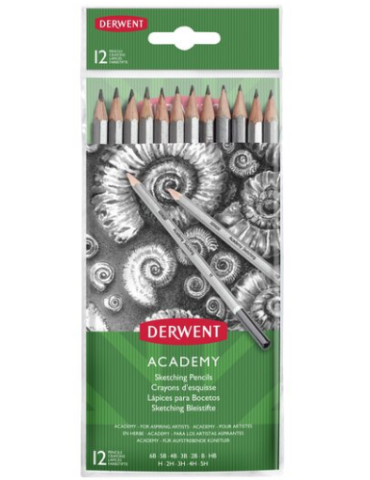 Derwent Academy crayons à croquis 5H-6B (12)