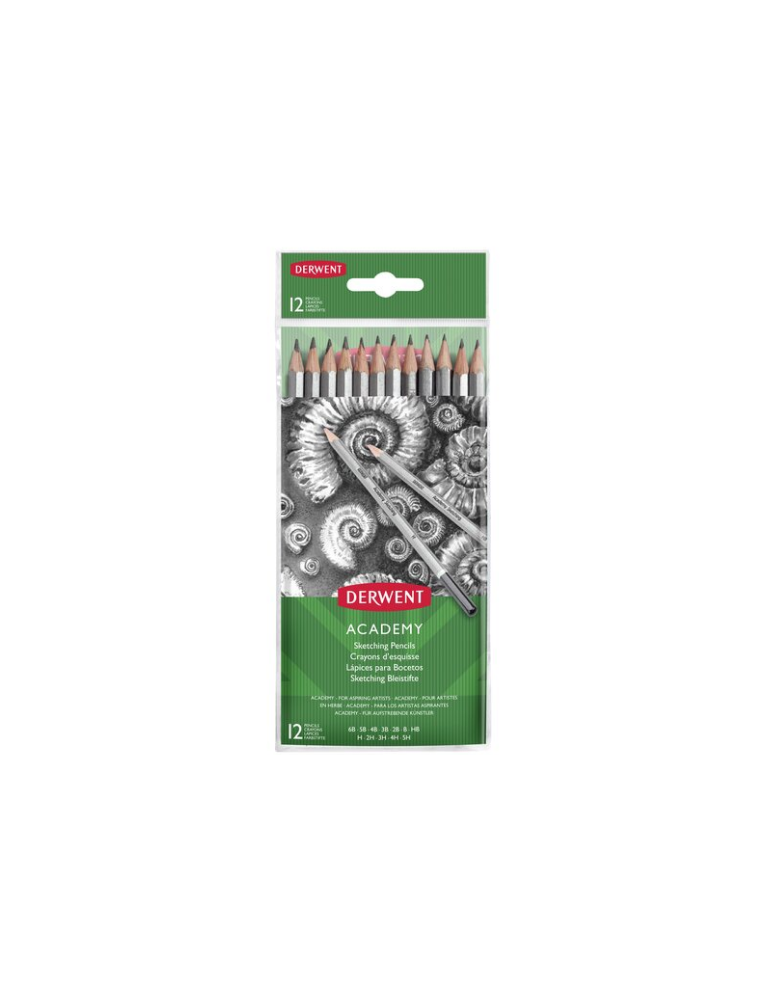Derwent Academy crayons à croquis 5H-6B (12)
