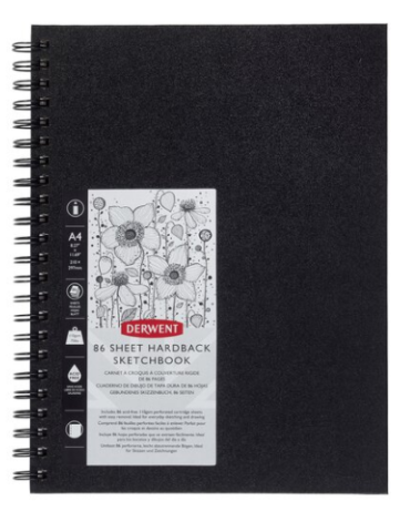 Derwent carnet de croquis A4 spirale noir