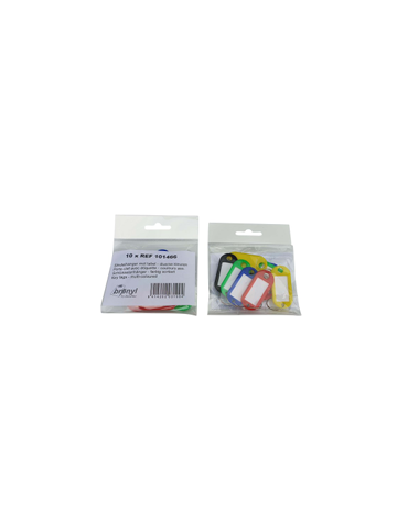 Sleutelhanger met label - verschillende kleuren  P/10