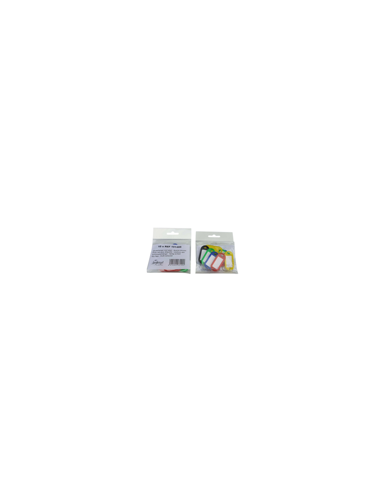 Sleutelhanger met label - verschillende kleuren  P/10