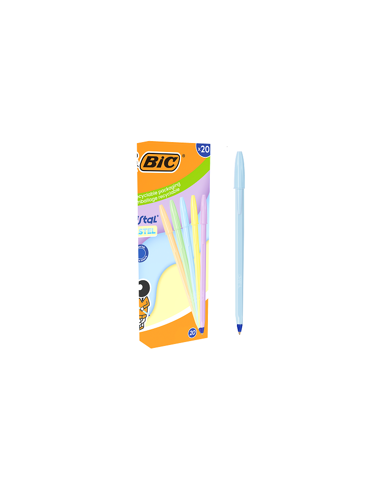 BIC Cristal Pastel Ball Pens x20