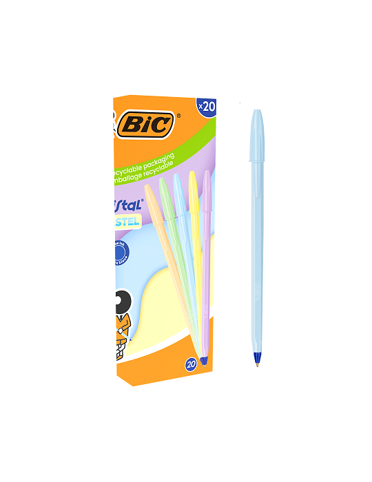 BIC Cristal Pastel Ball Pens x20
