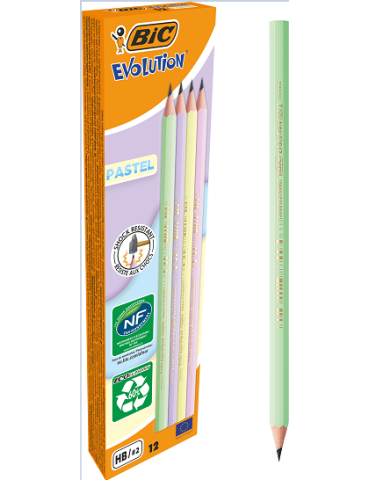 BIC Evolution Pastel grahite Box 12 2