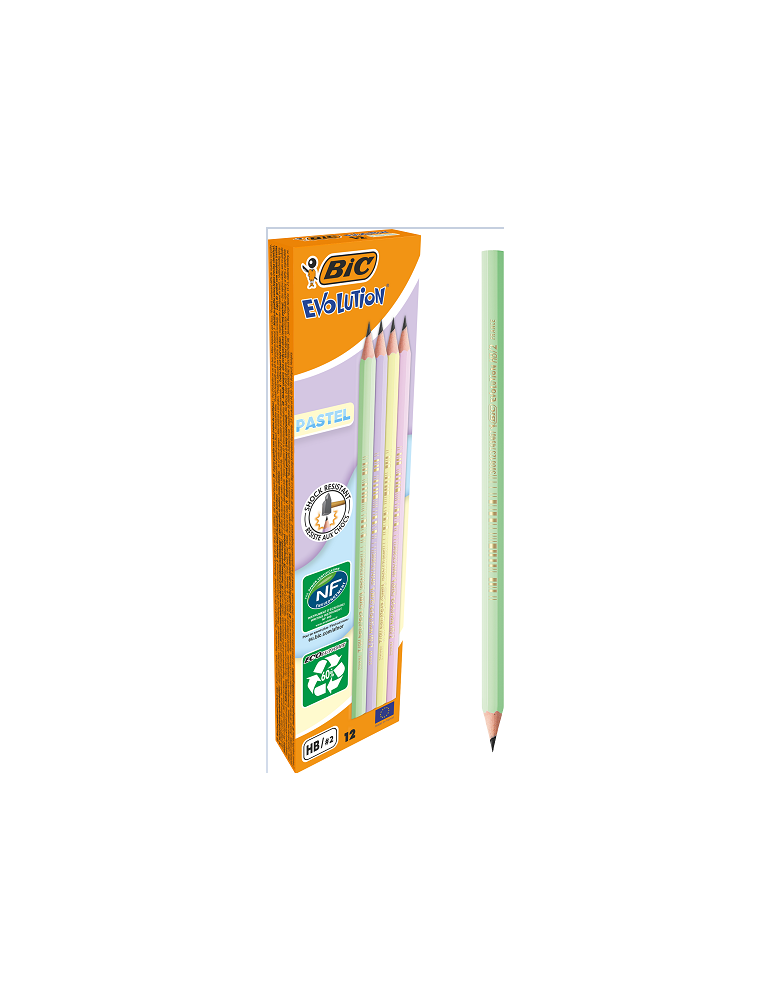 BIC Evolution Pastel grahite Box 12