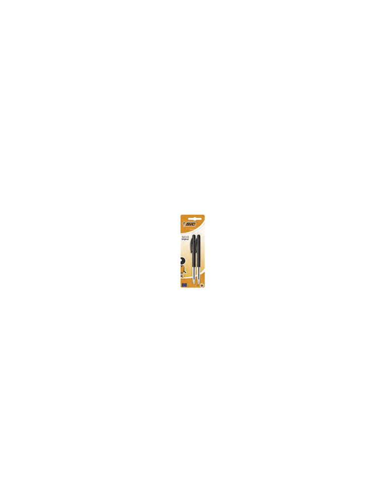 Blister 2 BIC® M10® Medium : noir/zwart