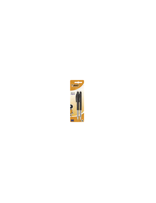 Blister 2 BIC® M10® Medium : noir/zwart