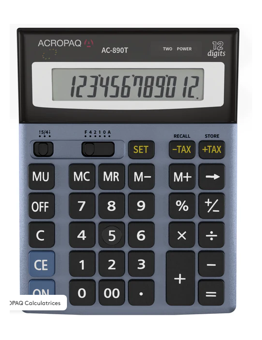 CALCULATRICE BUREAU AC-890t XL