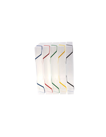 Elastobox A4 - Rug 40mm - PP8 Lines Kristal met elast. in verschillende kleuren