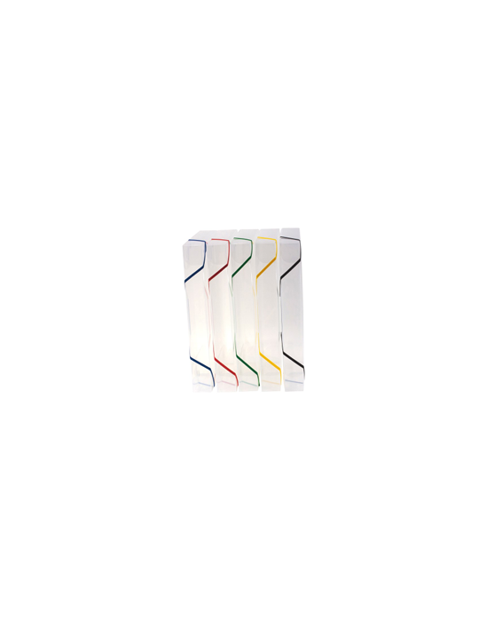 Elastobox A4 - Dos 40mm - PP8 Lines Cristal - élast. de couleur