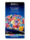 Mars Lumograph colour aquarell - set 12 kleuren