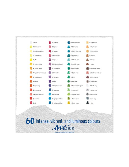 Mars Lumograph colour aquarell - set 60 kleuren