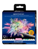 pigment brush pen - étui 12 pc "pastel colours"